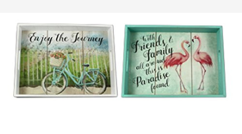 Youngs Wood Set of 2 Serving Tray Kitchenware