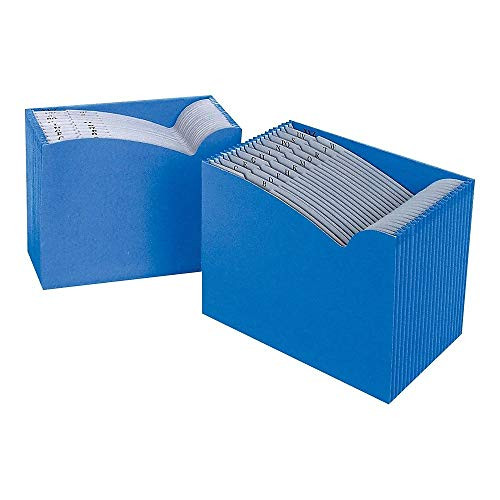 Staples 453390 ColorWave Expanding File A-Z Index Letter Size 21-Pockets Blue