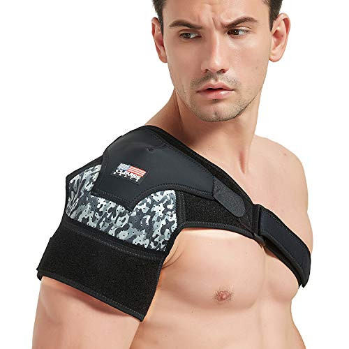 Shoulder Brace for Men and Women  2020 Version  Rotator Cuff - for Bursitis  Dislocated AC Joint  Labrum Tear Tendonitis Neoprene Compression Support Sleeve  Camouflage S-M