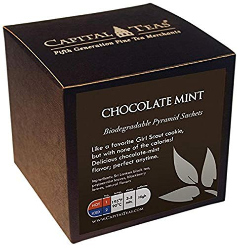 Capital Teas Tea Sachets Breakfast Organic Chocolate Mint