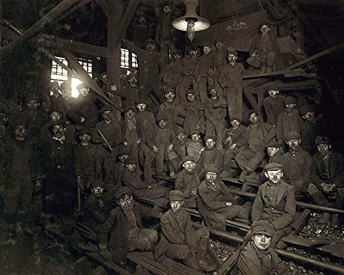 Home Comforts Ewen Breaker Coal Miners Pennsylvania Lewis Hine - 12 Inch by 18 Inch Laminated Poster with Bright Colors and Vivid Imagery-Fits Perfectly in Many Attractive Frames