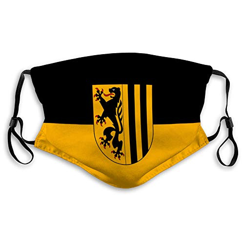 GIRDEAR Safety Shield Reusable Outdoor Covers Flag of Dresden in Saxony in Germany Reusable Cover GIRDEAR Safety Shield Reusable Outdoor Covers Flag of Dresden in Saxony in Germany Reusable Cover