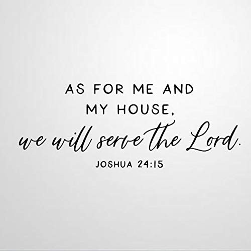 We Will Serve The Lord Wall Decals BibleChristianVerse Peel and Stick Wall Stickers for Bedroom Living Room Wall Art Home Decor Decal Sticker