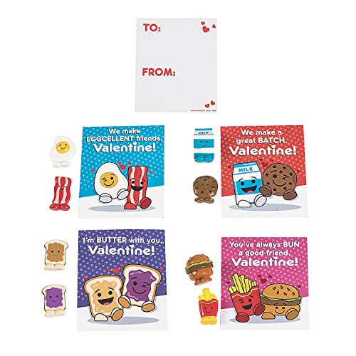 Fun Express Valentine Mini Food Characters - Toys - 12 Pieces