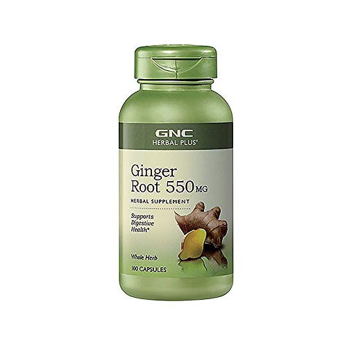 GNC Herbal Plus Ginger Root 550mg  California Only  100 Capsules Supports Digestive Health