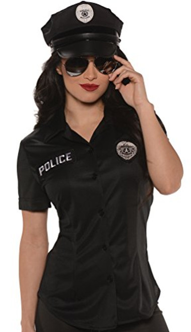Underwraps Womens Police Fitted Shirt Black Small