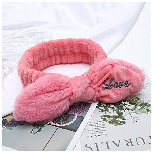 Giwotu Flannel Soft Bow Rabbit Ears Headband Women Girls Turban Cute Holder Hair Bands Hair Band Headwear Hair 56