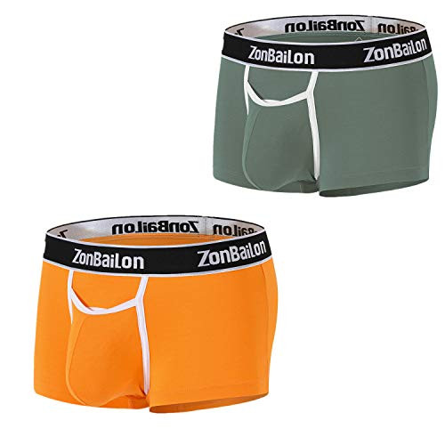 Mens Boxers Briefs Underwear Comfy Underpants for Men Open Fly M 2-Pack