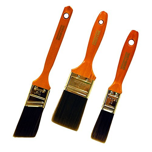 Shur-Line 858P 1-Inch, 1-1/2-Inch, and 2-Inch One Coat Polyester Brushes, 3-Pack