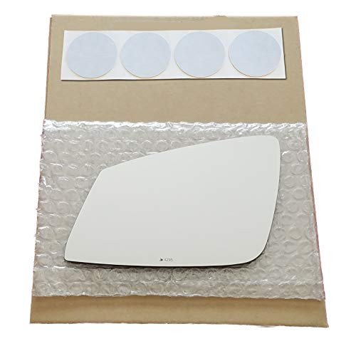 Mirror Glass Replacement  plus  Adhesive Pads for 2010-2016 BMW 535i Driver Side - Dim Fit Over