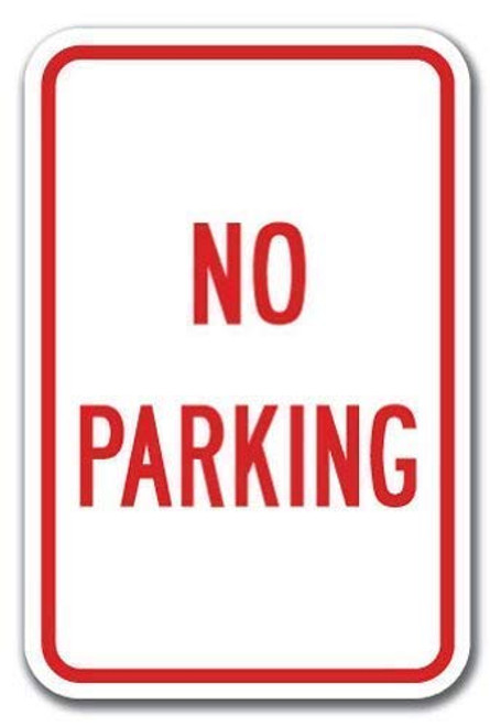 DYLAN MILLER Safety Sign - No Parking Sign DYU0553 12 x 16 Inches Metal Sign Durable Indoor and Outdoor Signs Street Signs