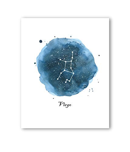 Virgo Zodiac Art Print Virgo Zodiac Print Constellation Astrology Poster Gift For Men Zodiac Artwork Gift For Women Gift For Virgo Astronomy Poster