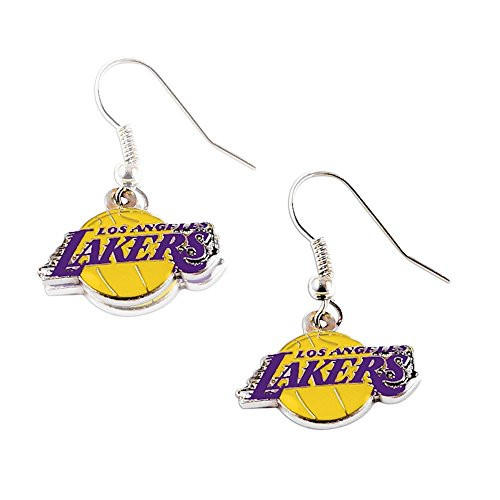 aminco LA Los Angeles Lakers Dangle Logo Earring Set NBA Charm Gift