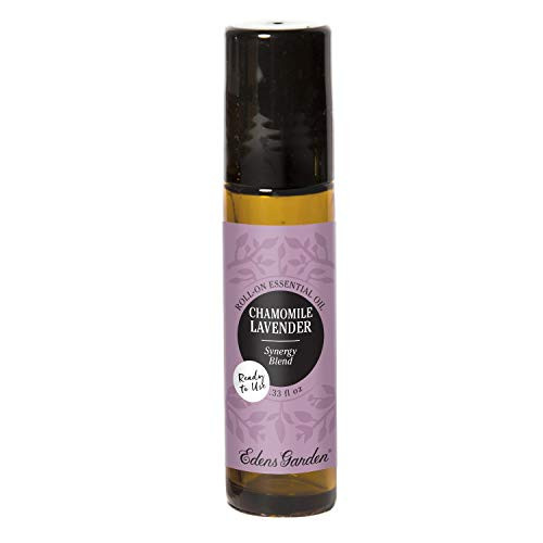 Edens Garden Chamomile Lavender Essential Oil Synergy Blend 100 percent Pure Therapeutic Grade Pre-Diluted and Ready To Use- Anxiety and Sleep 10 ml Roll-On Edens Garden Chamomile Lavender Essential Oil Synergy Blend 100 percent Pure Therapeutic Grade Pre-Diluted and Ready To Use- Anxiety and Sleep 10 ml Roll-On