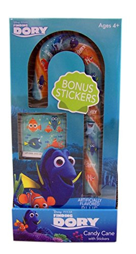 Disneys Finding Dory Blue Raspberry Candy Cane with Stickers 2.1 oz  1