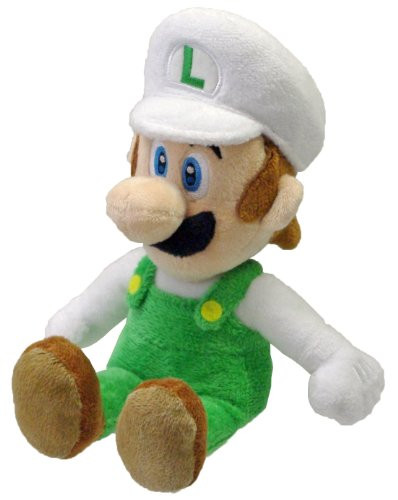 Nintendo Official Super Mario Fire Luigi Plush, 8"