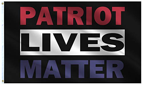 VAFLAG Patriot Lives Matter Flag USA Patriotic Flags 3x5 Ft - US PLM Flag Vivid Color and UV Fade Resistant - Cool Outdoor Indoor Banner with Grommets Canvas Header Wall Flags