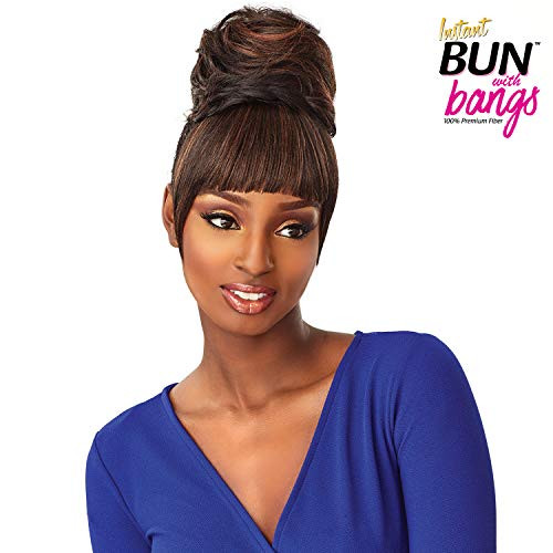 Sensationnel 100 percent PREMIUM SYNTHETIC HAIR INSTANT BUN WITH BANGS - ADA - 1B