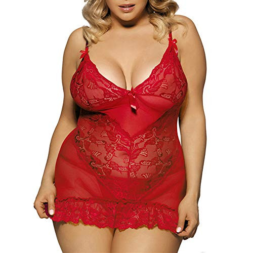 Women Chemises Lingerie Mini Babydoll Sleepwear Nightie Full Slip Dress Red Women Chemises Lingerie Mini Babydoll Sleepwear Nightie Full Slip Dress Red