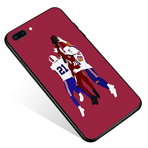 iPhone 8 Plus CaseTempered Glass iPhone 7 Plus Cases Grab The Ball for Women Girls Boys Pattern Design Shockproof Anti-Scratch Case for Apple iPhone 7 8 Plus