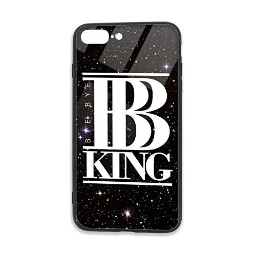 ToniGEmerson B.B. King Logo Personalized iPhone 7 8 Plus TPU Glass Phone Case  TPU Soft Case  plus  Tempered Glass Case  Cool Pattern Durable iPhone 7 8 Plus Phone Case