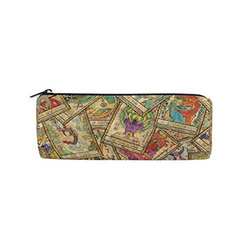 Old Colorful Tarot Pencil Case Office Pencil Holder Pouch Bag Pen Pencil Stationery Cosmetic Bag