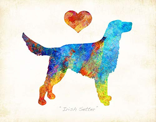 IRISH SETTER Dog Breed Watercolor Art Print by Dan Morris