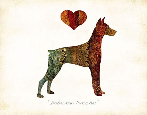 DOBERMAN PINSCHER 2 Dog Breed Watercolor Art Print by Dan Morris