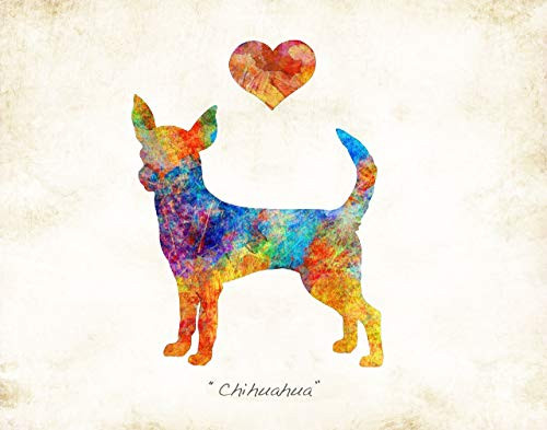 CHIHUAHUA Dog Breed Watercolor Art Print by Dan Morris