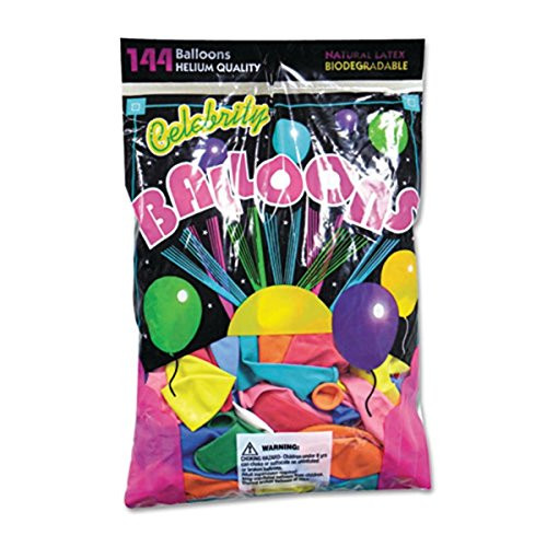 Creative Balloons Celebrity 9" Latex Balloons, Decorator Assorted Colors, Pack of 144 Pieces
