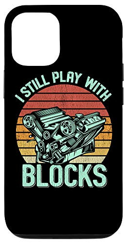 iPhone 12 12 Pro I Still Play With Blocks Sunset Retro Vintage Distressed Case