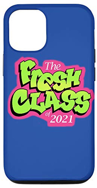 iPhone 12 12 Pro Class of 2021 Senior Fresh 90s TV Style Graduation Blue Case