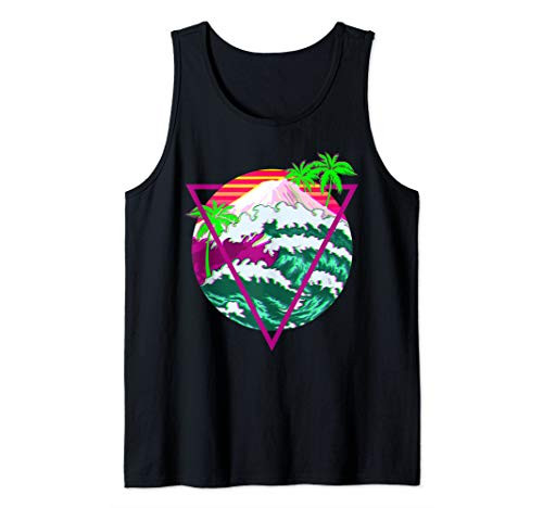 Vaporwave Aesthetic Japanese Waves Retro 1980s and 1990s Tank Top Vaporwave Aesthetic Japanese Waves Retro 1980s and 1990s Tank Top