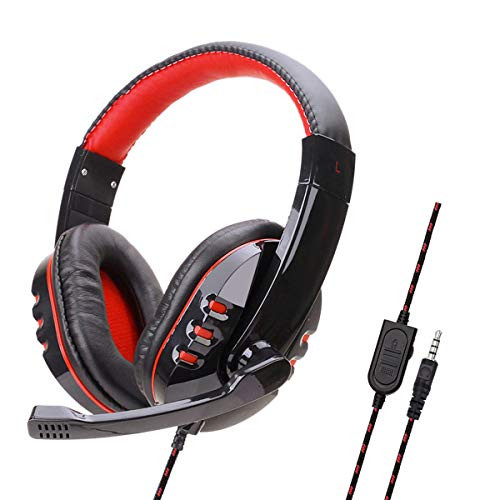 Haokaini Gaming Headset Stereo Surround Headphone Noise Cancelling Over Ear Headphones with Mic Bass Surround Soft Memory Earmuffs for Laptop PC