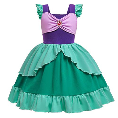 Tsyllyp Little Girls Mermaid Princess Costume Ariel Party Dress Up for Halloween Christmas