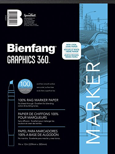 Bienfang 316221 Graphics 360 12 by 9-Inch Translucent Marker Paper, 100 Sheets