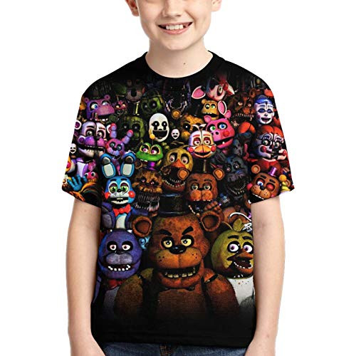 Five Nights at Freddys T-Shirt Youth Short Sleeve Shirt for Boys and Girls 6-S