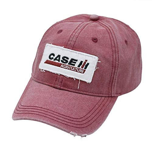 Case IH Logo Ladies Cap One Size Red Stone Wash
