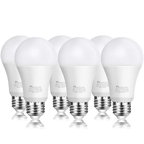 Led Light Bulbs 14 Watt  100 Watt Equivalent  A19 - E26 Non-Dimmable 5000K Daylight White 1500 Lumens Medium Screw Base Energy Star UL Listed by Mastery Mart  Pack of 6