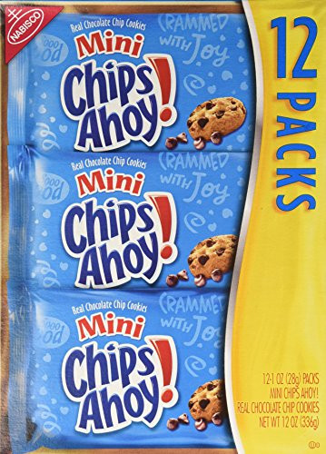 Nabisco Chips Ahoy Mini Cookies 1oz Packets 12 Count 12oz Box  Pack of 2