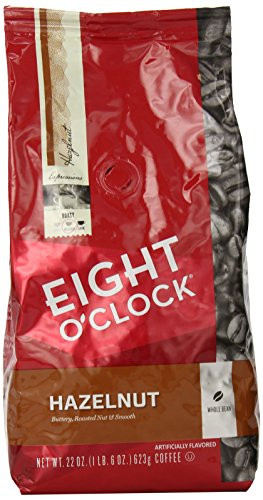 Eight O'Clock Whole Bean Coffee, Hazelnut, 22 Ounce