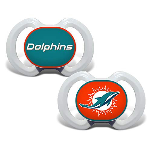 MasterPieces Baby Fanatic NFL Miami Dolphins 2-Pack Pacifiers One Size Team Color MasterPieces Baby Fanatic NFL Miami Dolphins 2-Pack Pacifiers One Size Team Color