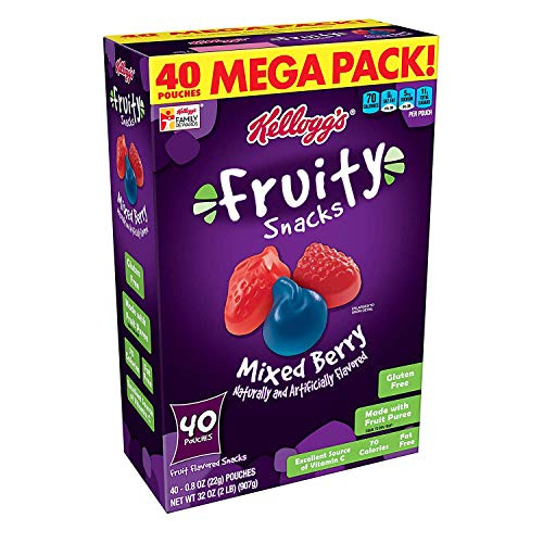 Fruity Snacks Mixed Berry Gluten Free Fat Free 32 oz  80 Pouches