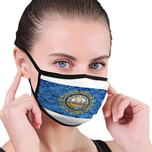 NYNELSONG Safety Shield Reusable Outdoor Covers Flag New Hampshire on a Brick Wall Outdoor Cover NYNELSONG Safety Shield Reusable Outdoor Covers Flag New Hampshire on a Brick Wall Outdoor Cover