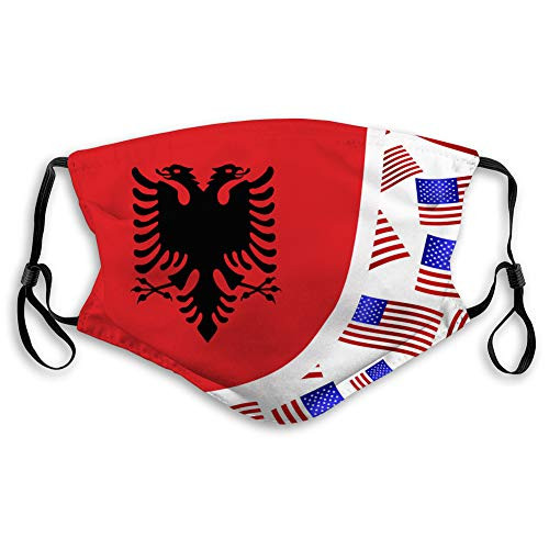 NYNELSONG Safety Shield Reusable Outdoor Covers Flag of Albania Outdoor Cover NYNELSONG Safety Shield Reusable Outdoor Covers Flag of Albania Outdoor Cover