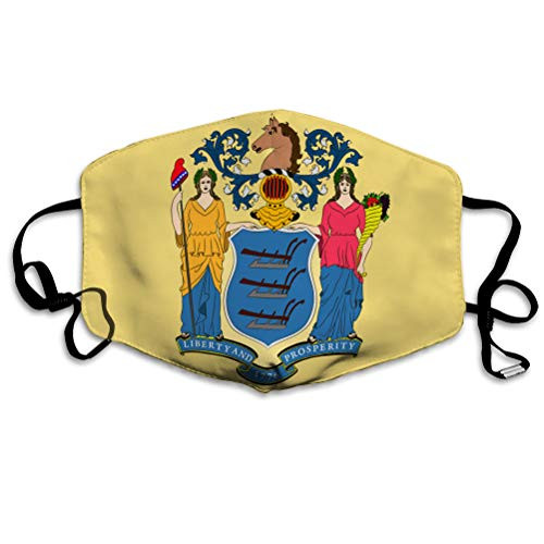 NYNELSONG Safety Shield Reusable Outdoor Covers Flag of New Jersey USA Outdoor Cover NYNELSONG Safety Shield Reusable Outdoor Covers Flag of New Jersey USA Outdoor Cover
