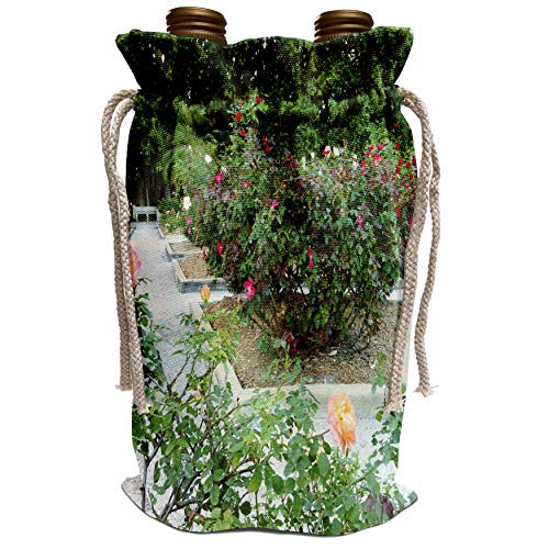 3dRose Florene Flowers - Rose Garden Sarasota Florida - Wine Bag  wbg_37220_1