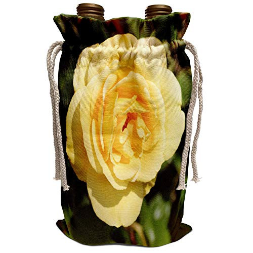 3dRose PS Flowers - Pretty Yellow Rose - Flowers - Floral Print - Gardens - Wine Bag  wbg_63385_1