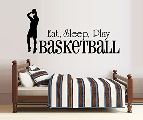 BestPricedDecals EAT Sleep Play Basketball 4 ~ Wall Decal 13 inch  X 27 inch  LRG