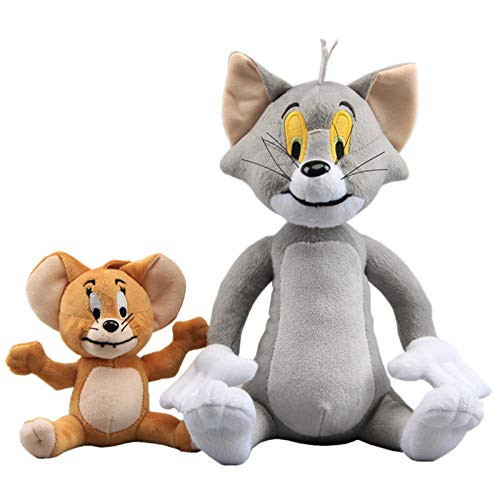 uiuoutoy Tom and Jerry Plush Mouse  and  Cat Toys Set of 2 pcs